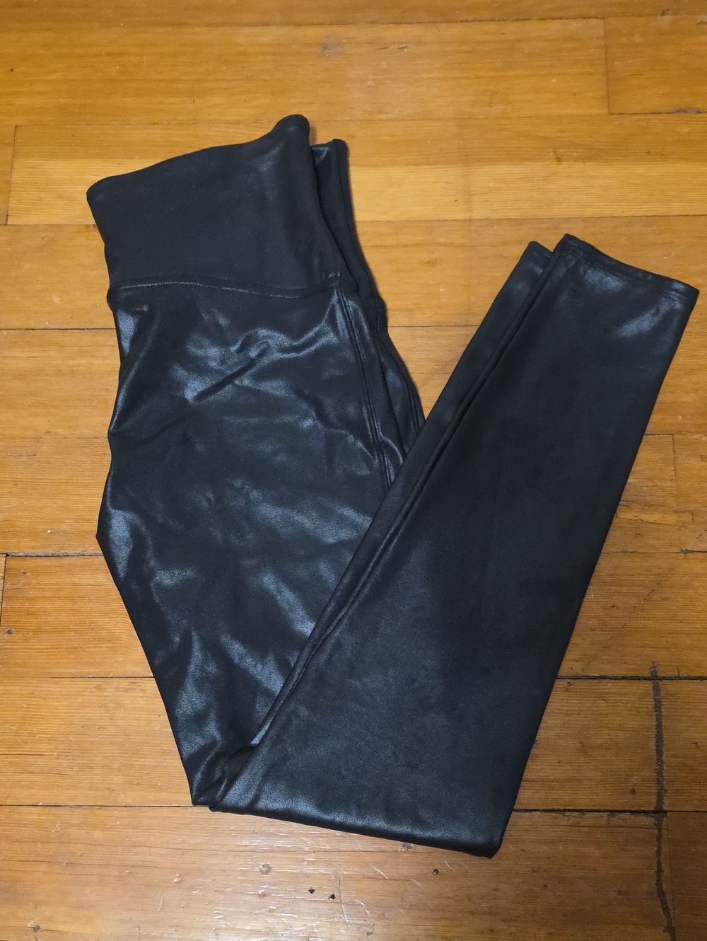 Spanx Black Faux Leather Leggings
